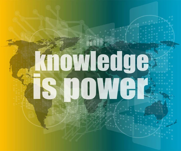 Education Learn Concept Words Knowledge Power Digital Screen — Stock Photo, Image