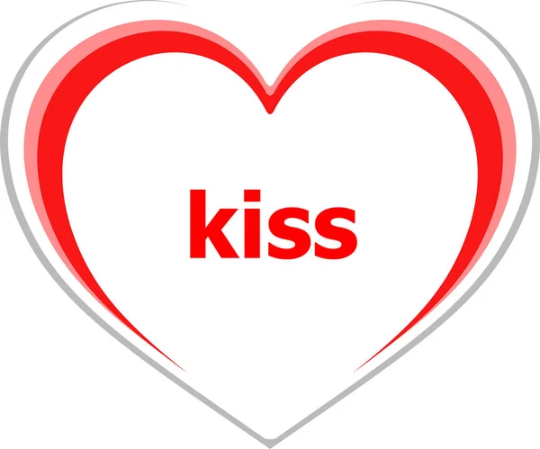 Text Kiss Love Concept — Stock Photo, Image