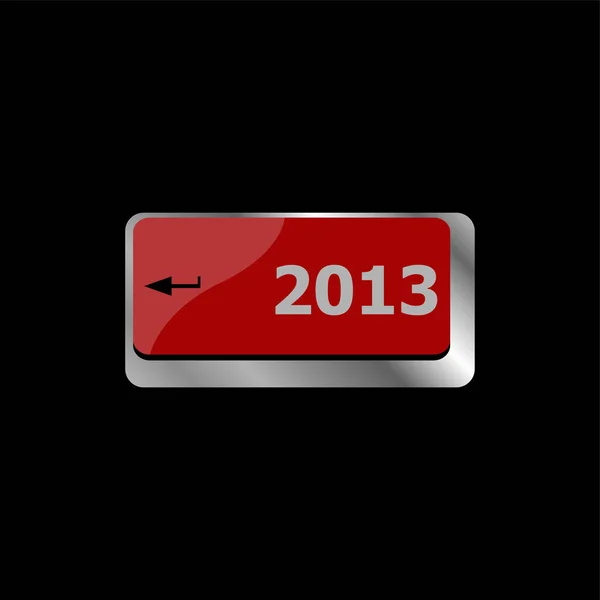 2013 Botão Tecla Teclado Ano Novo Close — Fotografia de Stock