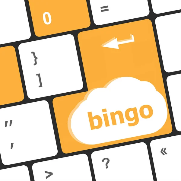 Bingo Enter Gomb Számítógép Billentyűzetén — Stock Fotó