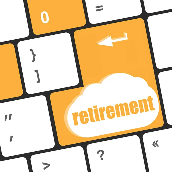 Retirement Investment Concept Button Computer Keyboard — Stock Photo, Image