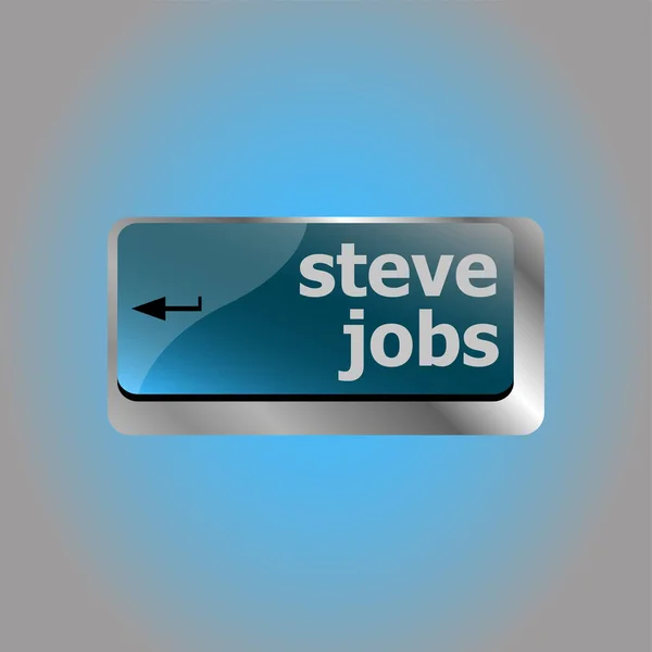 Steve Jobs Knop Toetsenbord Life Concept — Stockfoto