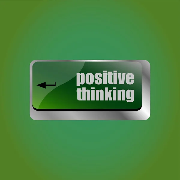 Pozitivní Myšlení Tlačítko Klávesnici Sociální Koncept — Stock fotografie