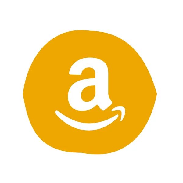 Logo Amazon Logo Aplikasi Ikon Amazon Amazon Adalah Perusahaan Perdagangan — Stok Foto