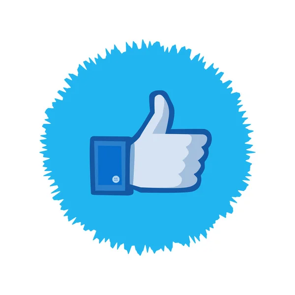 Facebook Поднимает Знак Вверх Facebook Известная Социальная Сеть Значок Facebook — стоковое фото