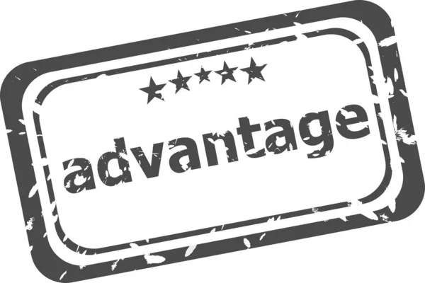 Rubber Stamp Advantage Word Isolated White — Stock Photo, Image