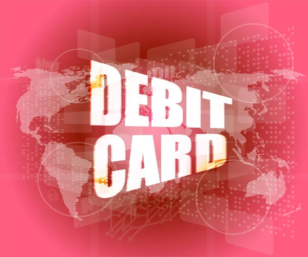 Word Debit Card Digital Touch Screen — 스톡 사진