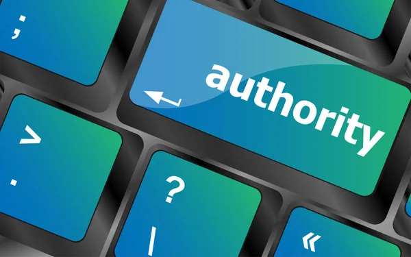 Authority Button Computer Keyboard Key — Stock Photo, Image