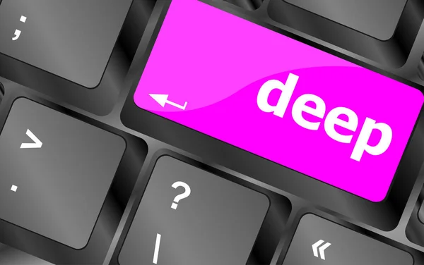 Deep Word Keyboard Key Notebook Computer Button — Stock Photo, Image