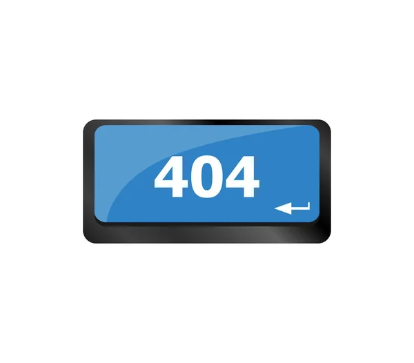 404 Przycisk Tekstowy Klawiszach Klawiatury Komputera — Zdjęcie stockowe