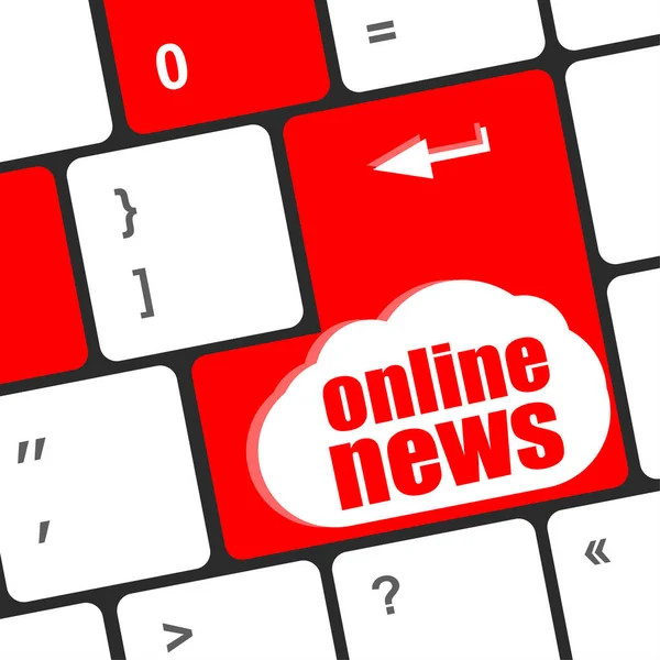 Online News Word Computer Keyboard Button — Stock Photo, Image