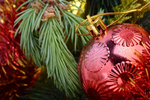 Cadre Noël Carte Voeux Boules Nouvel Cadeaux Coffret Cadeau Décoration — Photo