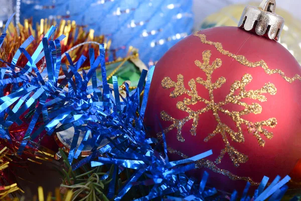 Vrolijk Kerstfeest Gelukkig Nieuwjaar Vakantie Kaart 2021 Kerstballen Set — Stockfoto