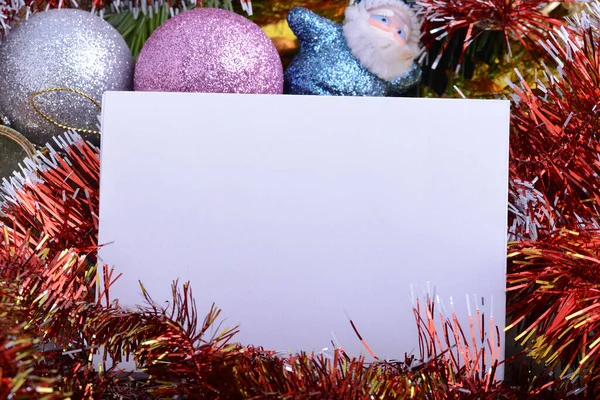 Mutlu Noeller Mutlu Yıllar 2021 Tatil Kartı Beyaz Kağıt Noel — Stok fotoğraf