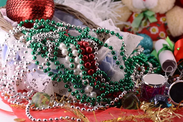 Élégant fond de Noël avec des décorations de Noël — Photo