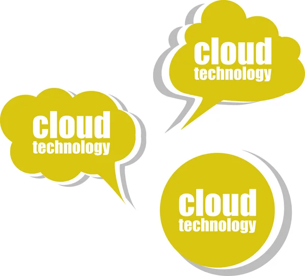 Cloud technology. Set of stickers, labels, tags. Business banners, Template for infographics — Stock Photo, Image