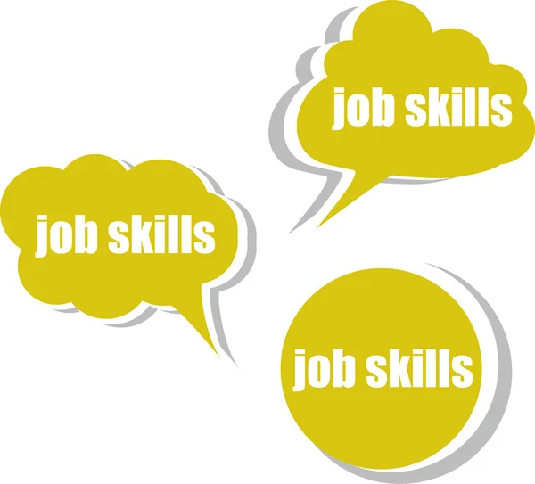 Job skills. Set of stickers, labels, tags. Template for infographics — Stock Photo, Image