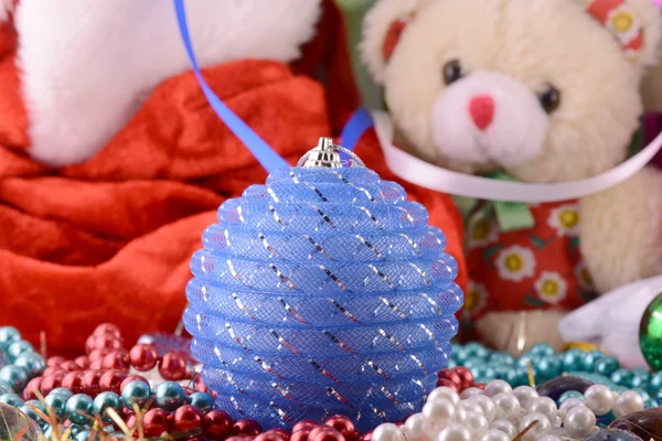 Vánoční koule, novoroční dekorace, Medvídek — Stock fotografie