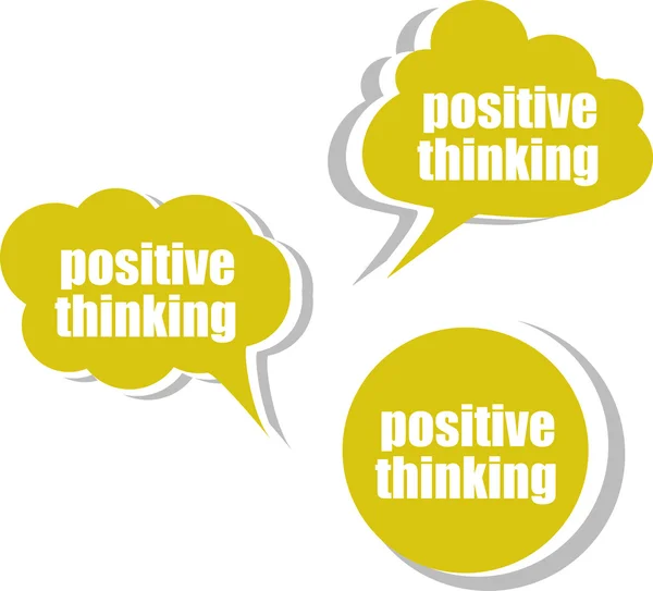 Pensiero positivo. Set di adesivi, etichette, etichette. Modello per infografica — Foto Stock