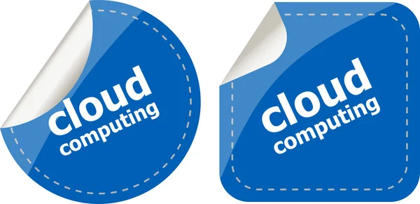 Stylish cloud speech bubble, cloud computing concept — Stock Photo, Image