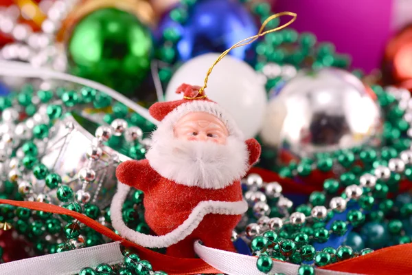 Santa Claus with Christmas toys, new year decoration Royalty Free Stock Photos