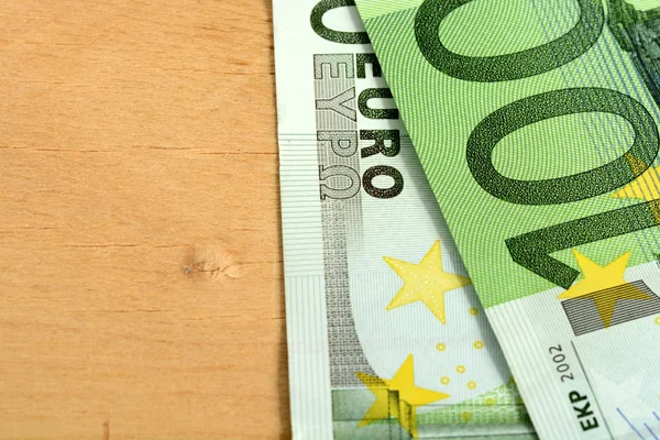 Close-up macro detail van eurobankbiljetten geld — Stockfoto