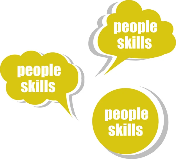 People skills. Set of stickers, labels, tags. Business banners, infographics — Stock Photo, Image