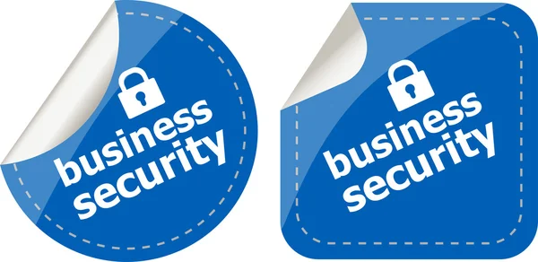 Business security stickers label tag set isolated on white — Stock Photo, Image