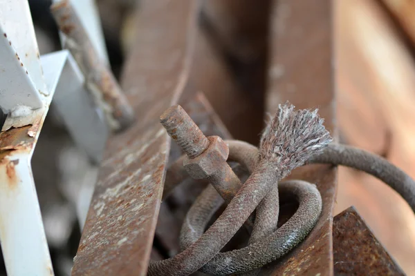 Detalj av rostiga kedja — Stockfoto