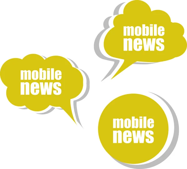 Mobile Nachrichten. Aufkleber, Etiketten, Tags. Banner für Unternehmen, Vorlage für Infografiken — Stockfoto