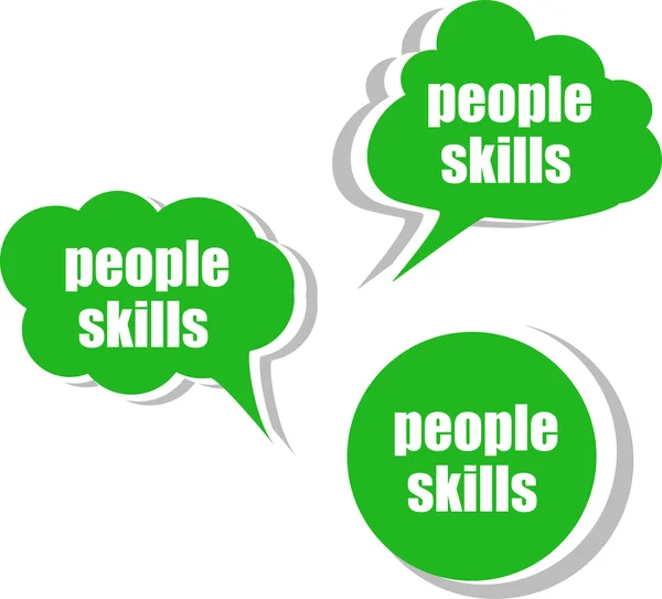 People skills. Set of stickers, labels, tags. Business banners, infographics — Stock Photo, Image