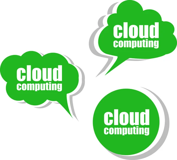 Cloud computing. Set of stickers, labels, tags. Template for infographics — Stock Photo, Image