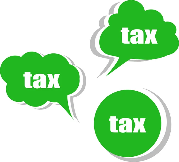 Tax. Set of stickers, labels, tags. Template for infographics — Stock Photo, Image