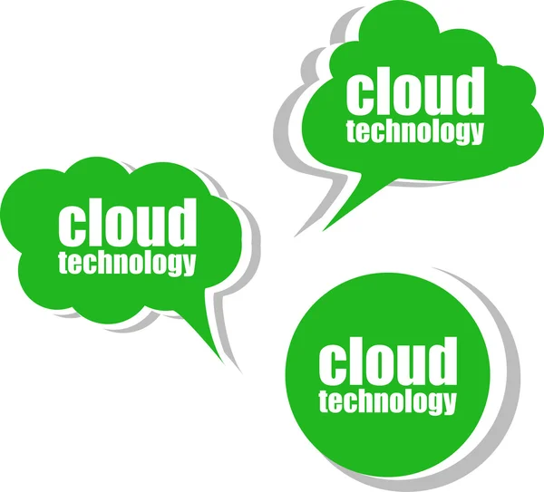 Cloud technology. Set of stickers, labels, tags. Business banners, Template for infographics — Stock Photo, Image