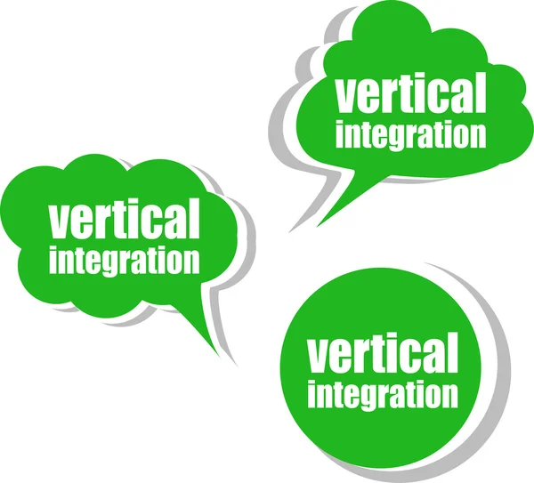 Vertikal integrasjon. Sett med klistremerker, etiketter, merker. Forretningsbannere, mal for infografier – stockfoto