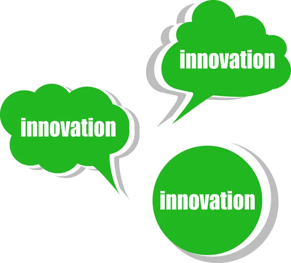 Innovation. Aufkleber, Etiketten, Tags. Banner für Unternehmen, Vorlage für Infografiken — Stockfoto