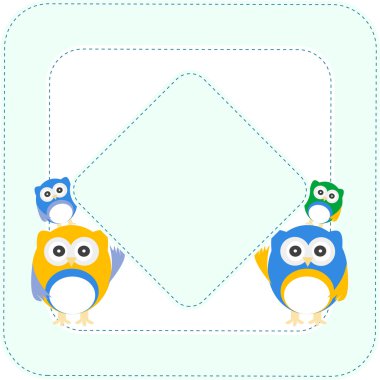 kartı ile doğum günü şubesine iki baykuş