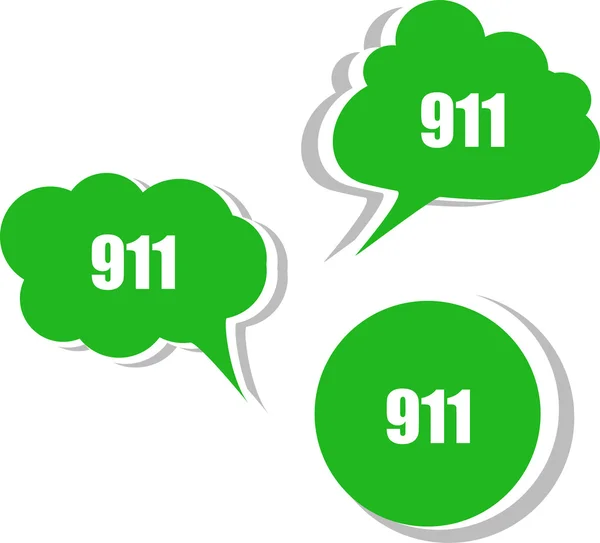 911 on modern banner design template. set of stickers, labels, tags, clouds — Stock Photo, Image