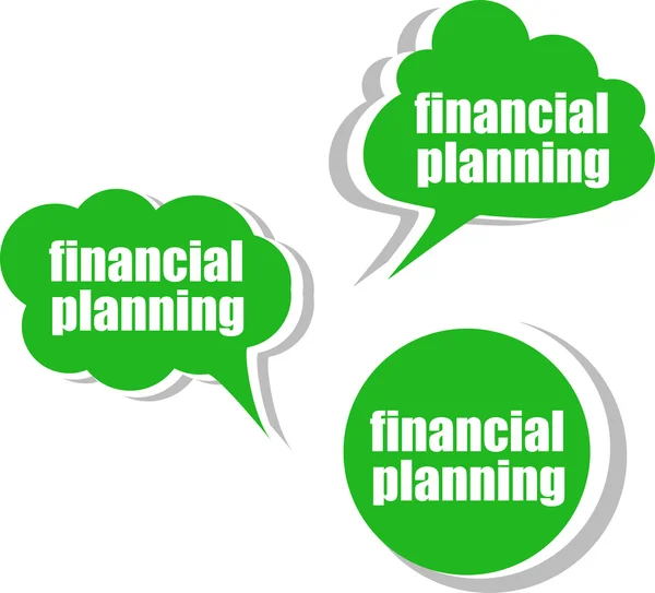 Financial planning. Set of stickers, labels, tags. Business banners, Template for infographics — Stock Photo, Image