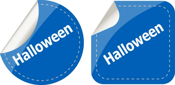 Happy Halloween runde Sticker Set — Stockfoto