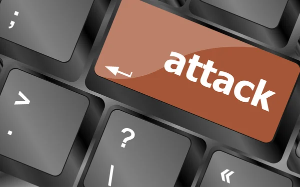 Attack-Taste auf der Computer-Tastatur — Stockfoto