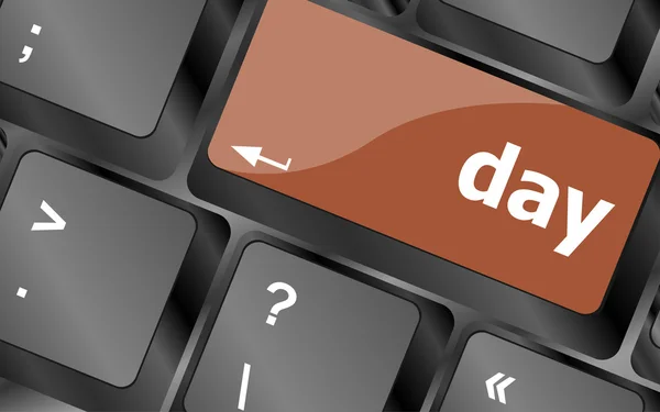 Day button on computer pc keyboard key — Stock Photo, Image