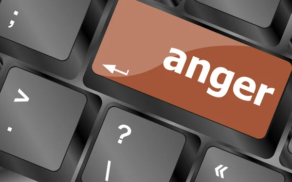 Anger Button on Modern Computer Keyboard key — Stock Photo, Image