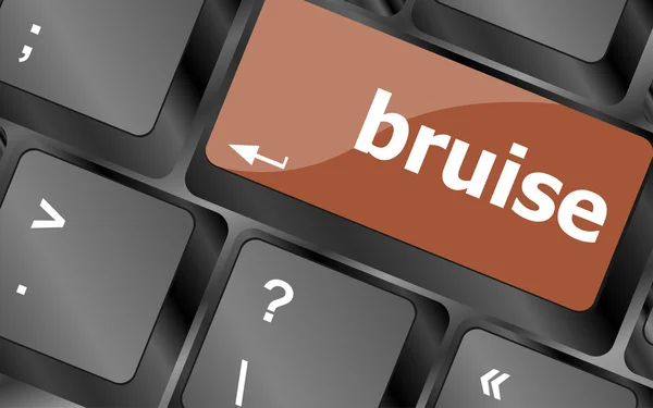 Button with bruise word on computer keyboard keys — Stock Photo, Image