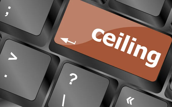 Ceiling word on computer pc keyboard key — Stock Photo, Image