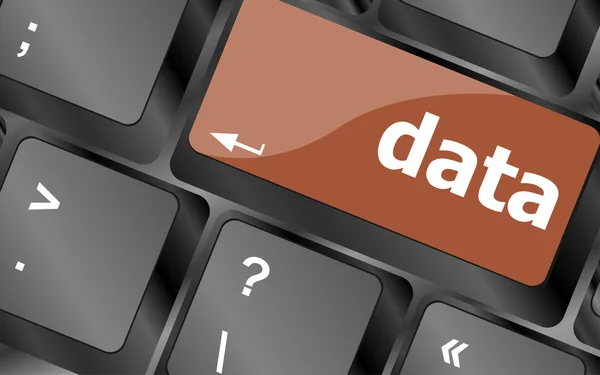 Datakoncept: datortangentbord med ord Data — Stockfoto