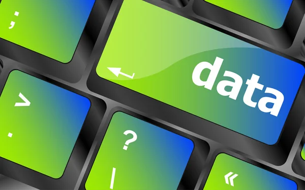 Datenkonzept: Computertastatur mit Word Data — Stockfoto