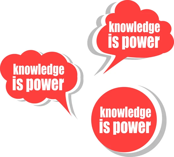 Knowledge is power. Set of stickers, labels, tags. Template for infographics — Stock Photo, Image