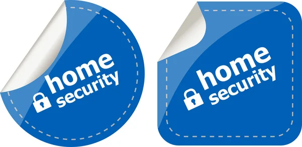 Bezpieczna etykieta ze znakiem blokady izolowana na białym, domowym zabezpieczeniu — Zdjęcie stockowe
