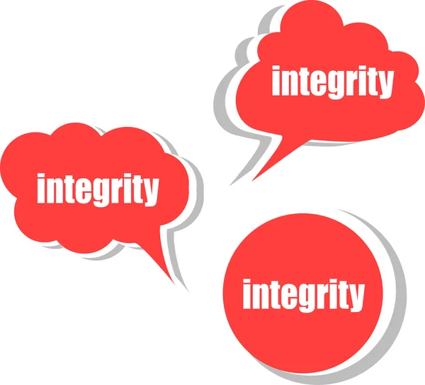 Integrity. Set of stickers, labels, tags. Business banners, Template for infographics — Stock Photo, Image